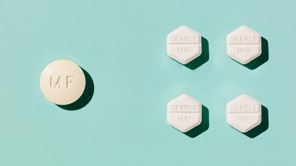 The two different pills used to start the process of an at home abortion.