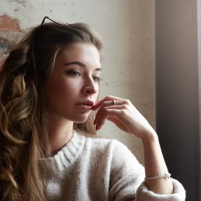 Lost in thought, seeking clarity.